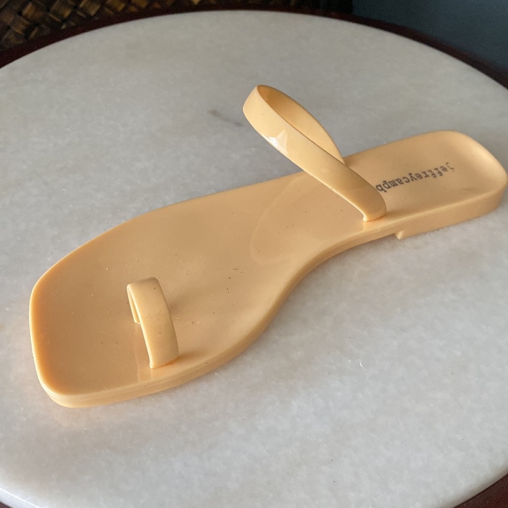 Soft peach, orange, jelly, sandals, size 7 by Jeffrey Campbell used once - Picture 2 of 5